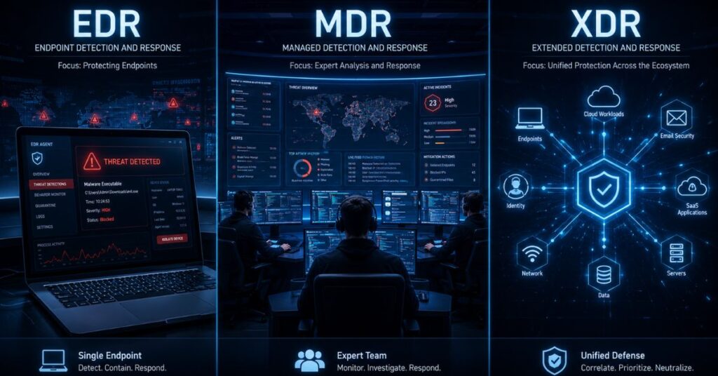 edr vs mdr vs xdr
