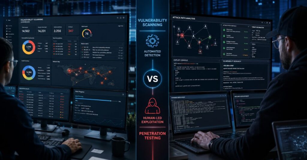 Vulnerability Scanning vs Penetration Testing